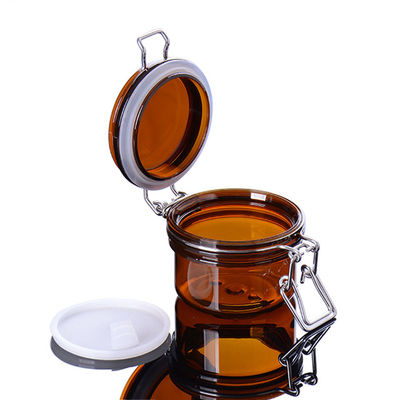 Lebensmittelklassenlagerung Amber Container /Jar mit der Blockierung der Klammer für Küchenschrankcafé
