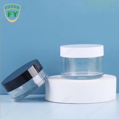 Augengesichtsschlaf-Schlammplastikcremetiegel der großen Öffnung Haustieres Fuyun 30ml 50ml klarer