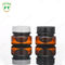 Kosmetischer GroßhandelsCremetiegel des Verpacken- der Lebensmittel30ml Amber Black Pet Plastic Cosmetic mit weißem schwarzem Deckel