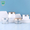 Weiße klare Farbe Fuyun 80ml 100ml 120ml verdicken Grundmauerhaustierplastikcremetiegel mit farbiger Kappe
