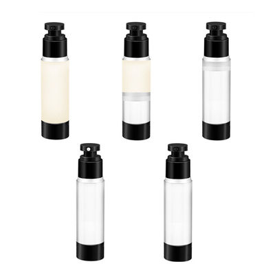 Schwarze luftlose Pumpflasche 15ml 30ml 50ml für das kosmetische Make-upverpacken