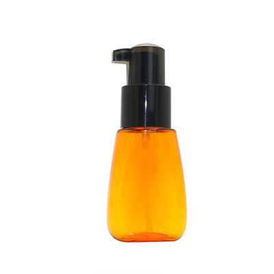 leeres HAUSTIER 80ml 2.5oz Plastikhaar-Öl-Flaschen mit Lotions-Pumpen-Orange