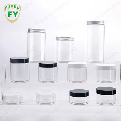30ml 40ml 150ml transparente Kunststoffgehäuse-Gläser mit Aluminiumkappen-Nahrungsmittelgrad