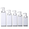 Klare weiße quadratische Shampoo-Pumpen-Zufuhr-Flasche 300ml 400ml 600ml 800ml